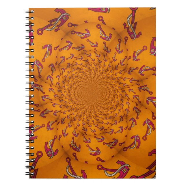 Kaleidoscope Anchor Art Print Notebook (Front)