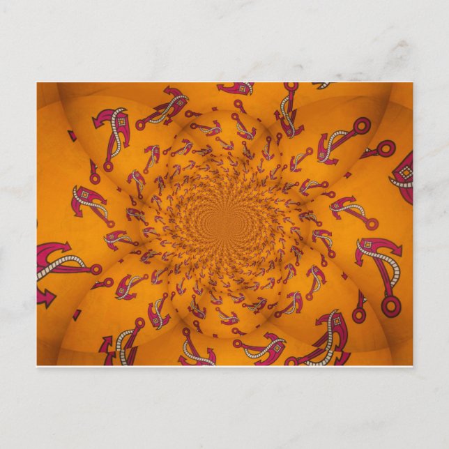 Kaleidoscope Anchor Art Print Postcard (Front)
