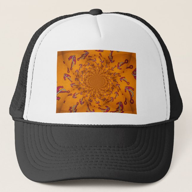 Kaleidoscope Anchor Art Print Trucker Hat (Front)