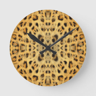 Kaleidoscope Animal Fur Pattern Round Clock