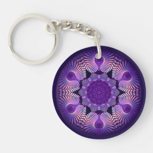 Kaleidoscope Apophysis Flower I Key Ring