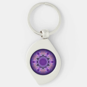 Kaleidoscope Apophysis Flower I Key Ring