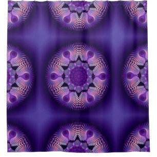Kaleidoscope Apophysis Flower I + your ideas Shower Curtain