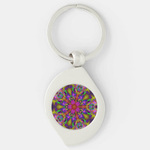 Kaleidoscope Apophysis Fractal Art - I Key Ring
