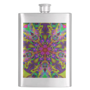 Kaleidoscope Apophysis Fractal Art - II Hip Flask