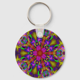 Kaleidoscope Apophysis Fractal Art - II Key Ring
