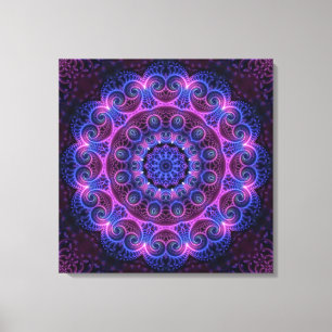 Kaleidoscope Apophysis Mandala Hearts Canvas Print