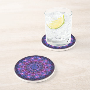 Kaleidoscope Apophysis Mandala Hearts Coaster