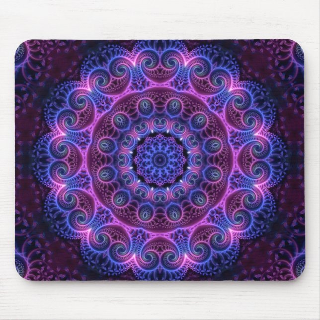 Kaleidoscope Apophysis Mandala Hearts Mouse Mat (Front)