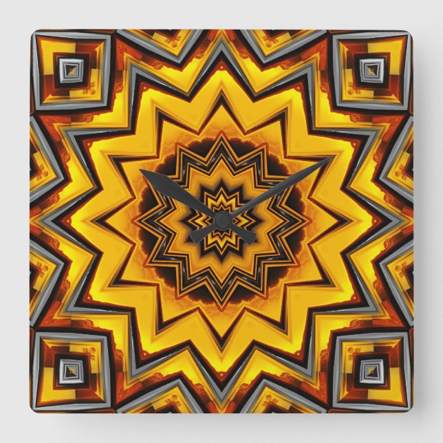 Kaleidoscope Art 15 Wall Clocks & Numeral Options (Front)
