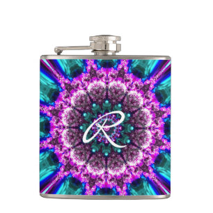 Kaleidoscope Art 1 Wrapped Flask
