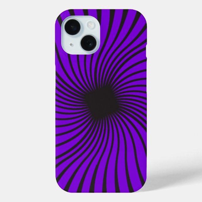 Kaleidoscope Black and Purple Design Case-Mate iPhone Case (Back)