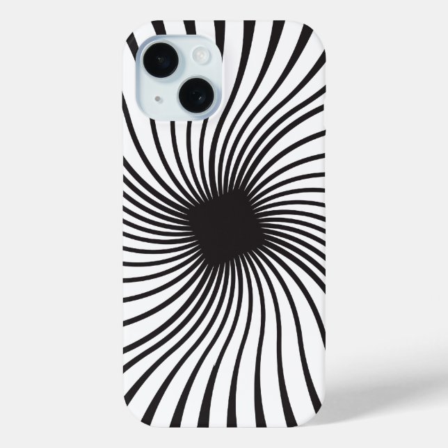 Kaleidoscope Black and White Design Case-Mate iPhone Case (Back)