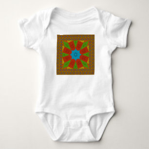 Kaleidoscope Bloom A Vibrant African Print Colour  Baby Bodysuit