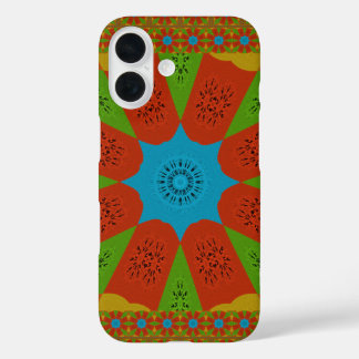 Kaleidoscope Bloom A Vibrant African Print Colour iPhone 16 Case