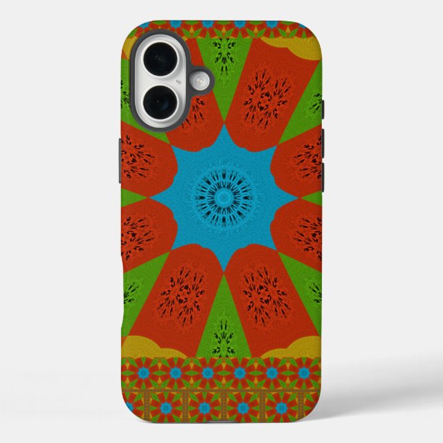 Kaleidoscope Bloom A Vibrant African Print Colour  Case-Mate iPhone Case (Back)