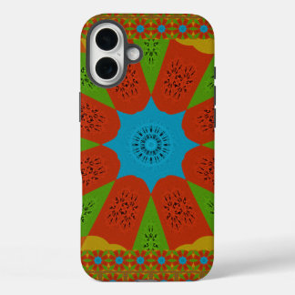 Kaleidoscope Bloom A Vibrant African Print Colour iPhone 16 Plus Case