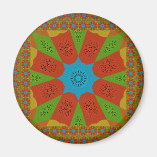 Kaleidoscope Bloom A Vibrant African Print Colour Magnet