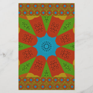 Kaleidoscope Bloom A Vibrant African Print Colour Stationery
