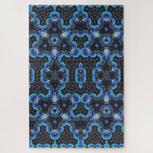 Kaleidoscope blue/black/purple design jigsaw puzzle