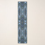 Kaleidoscope Blue Scarf<br><div class="desc">Lovely pattern of blues and blacks with lighter highlights.  In intricate digital work of art.</div>