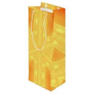 Kaleidoscope Bright Yellow and Lines Wine Gift Bag