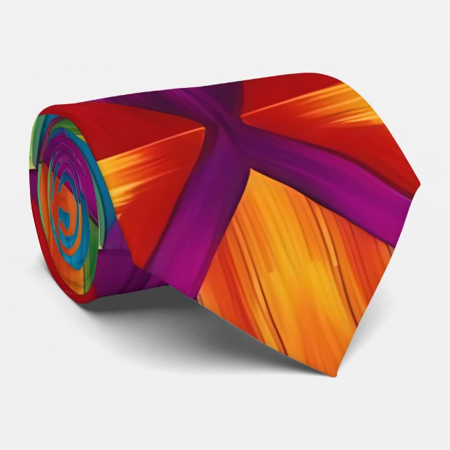 Kaleidoscope Burst Neck Tie (Rolled)