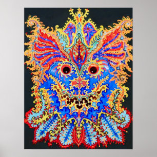 Kaleidoscope Cat, Louis Wain Poster