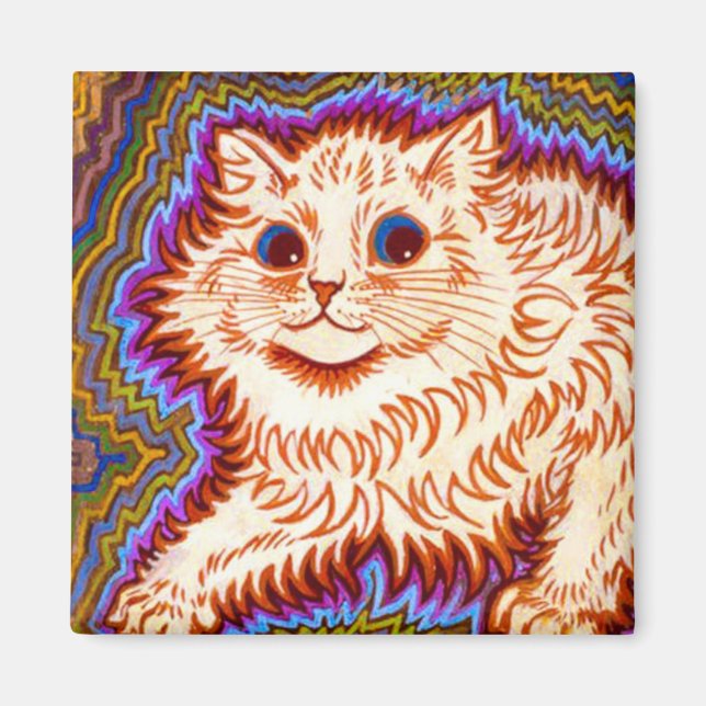 Kaleidoscope Cat Magnet (Front)