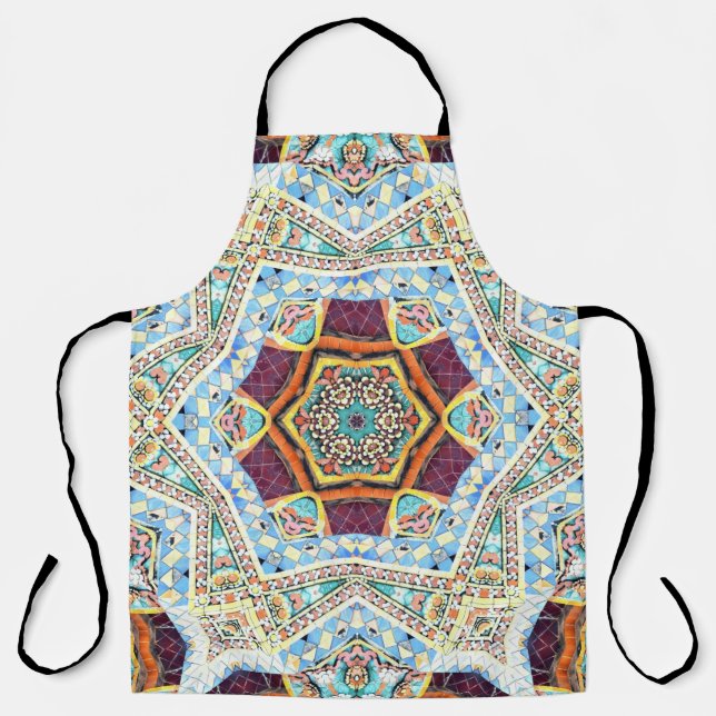 Kaleidoscope Ceramic: Abstract Surface Texture Apron (Front)