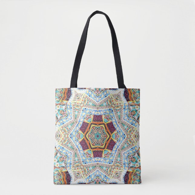 Kaleidoscope Ceramic: Abstract Surface Texture Tote Bag (Front)