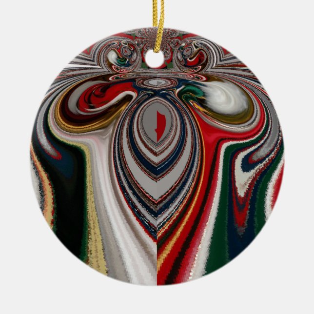 Kaleidoscope Christmas: Festive Home Décor Set Ceramic Tree Decoration (Front)