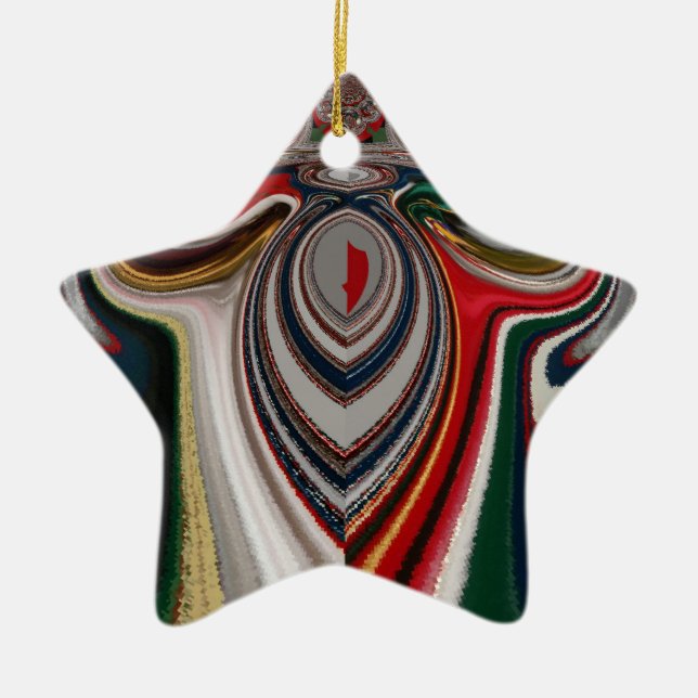 Kaleidoscope Christmas: Festive Home Décor Set Ceramic Tree Decoration (Front)