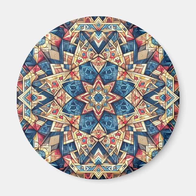 Kaleidoscope Colourful Design Magnet (Front)