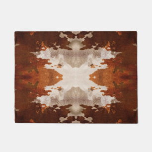 Kaleidoscope Cow Hide Pattern Doormat