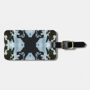 Kaleidoscope cow hide pattern luggage tag