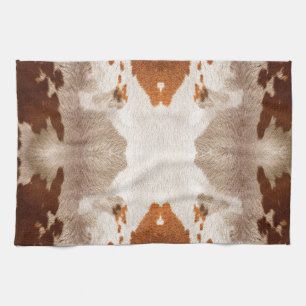 Kaleidoscope Cow Hide Pattern Tea Towel