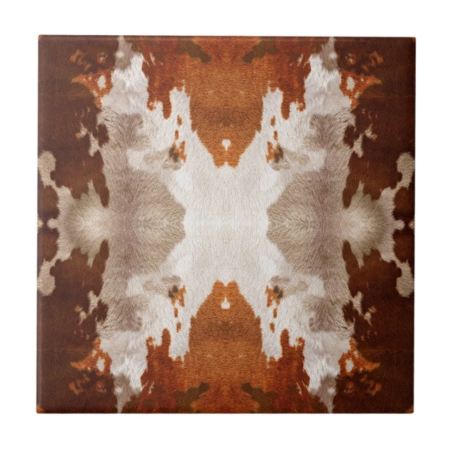 Kaleidoscope Cow Hide Pattern Tile (Front)