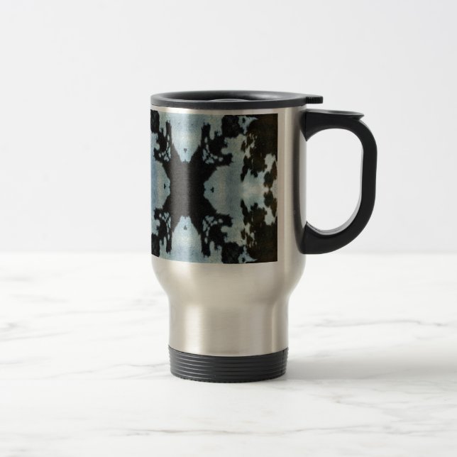 Kaleidoscope cow hide pattern travel mug (Right)