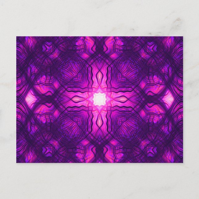 Kaleidoscope cross pattern postcard (Front)