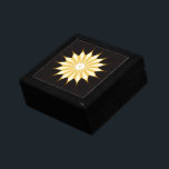 Kaleidoscope Design Bright Yellow Star Gift Box<br><div class="desc">Kaleidoscope Design Bright Yellow Christmas Star on Black Background</div>
