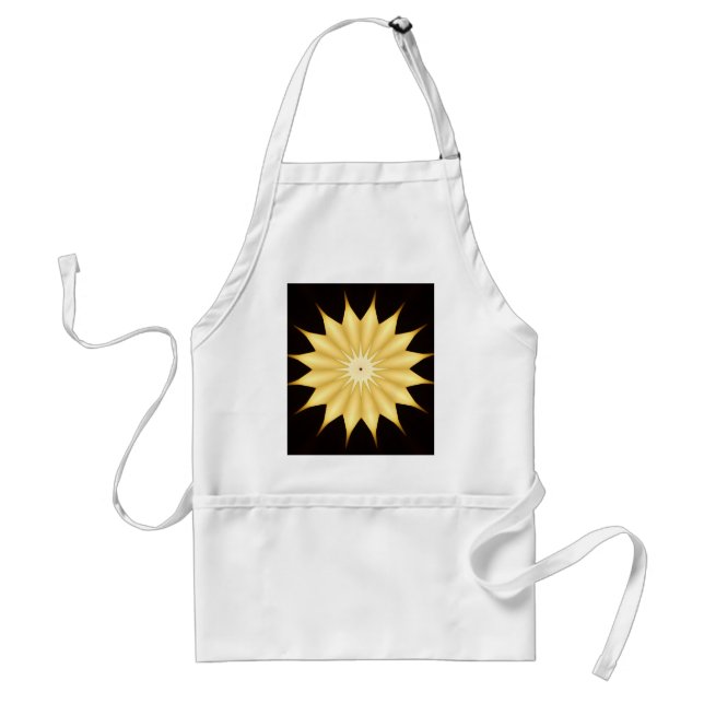 Kaleidoscope Design Bright Yellow Star Standard Apron (Front)
