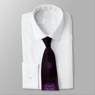 Kaleidoscope Design Chic Elegant Shiny Purple Tie
