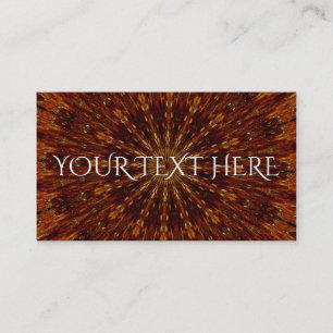 Kaleidoscope Design Dark Brown Floral Pattern Business Card