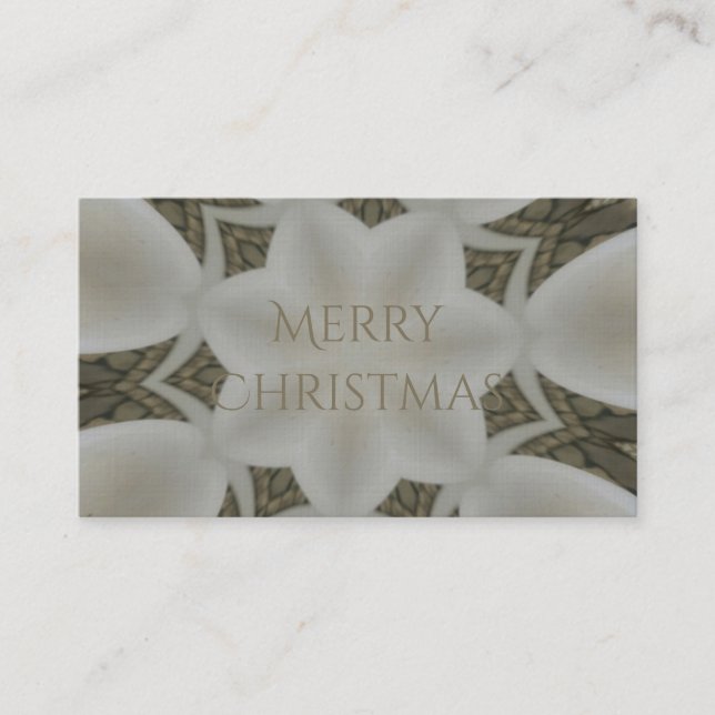 Kaleidoscope Design Flower Soft White Business Card (Front)