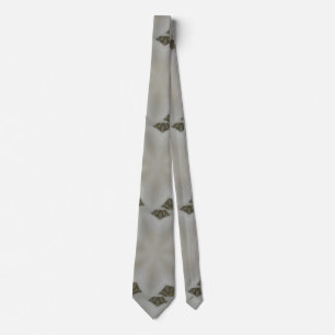 Kaleidoscope Design Flower Soft White Tie