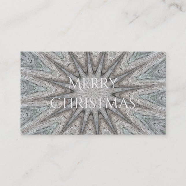 Kaleidoscope Design Rustic Light Grey Colours Business Card (Front)