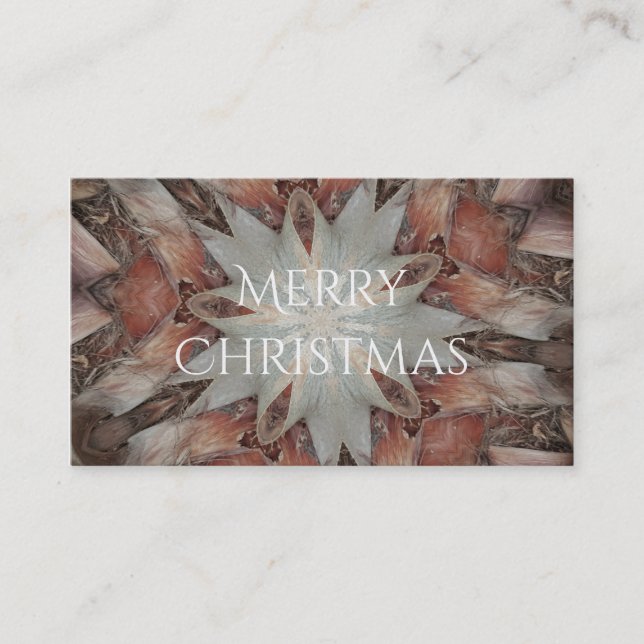 Kaleidoscope Design Star from Trunk of Palm Tree Business Card (Front)