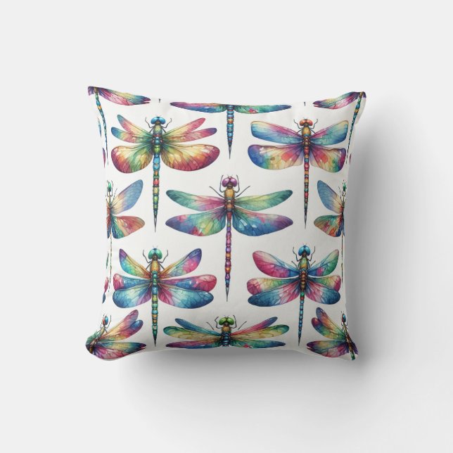 Kaleidoscope Dragonflies Cushion (Front)