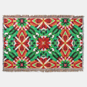 Kaleidoscope Dream Mandala Art Throw Blanket